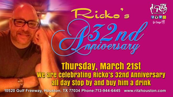RICKO'S 32nd ANNIVERSARY PARTY